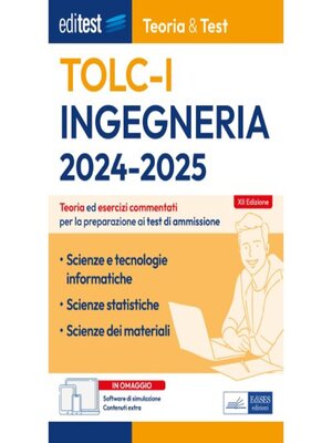 cover image of EBOOK- TOLC-I Ingegneria Teoria&Test
